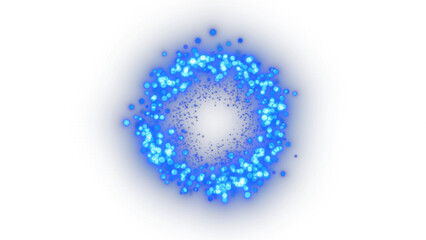Cyan Magic Ring Burst – Blue Energy Circle Effect Transparent