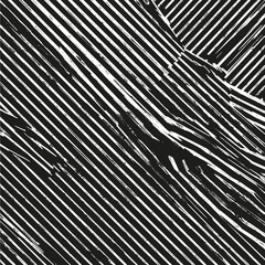 Abstract Black and White Line Art Pattern