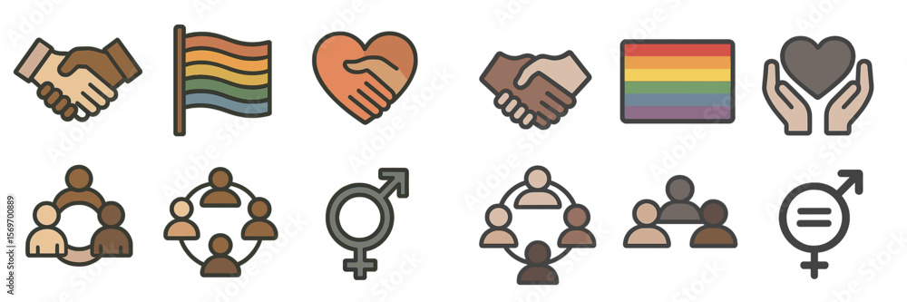 Poster symbols of unity and pride celebrating diversity in a vibrant community setting during a local event