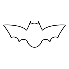 シンプルコウモリ　白アイコン