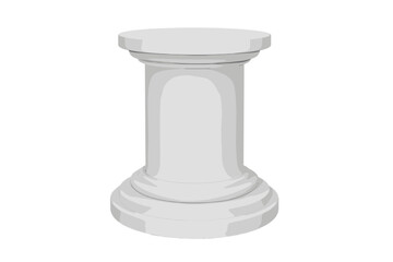 Simple white column on a plain background showcasing classic architectural design principles in a minimalistic style