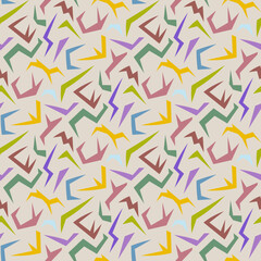 Abstract shapes seamless pattern vector illustration