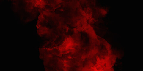 Obraz premium Red color powder explosion isolated on black background. Colorful dust explode. Paint Holi, dust particles splash. Network concept with spray. Futuristic technology element. 3D rendering.