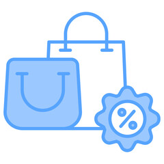 Discount Blue Icon