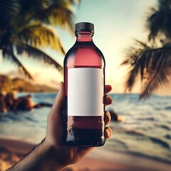 Tropical Drink Bottle Mockup. (3)