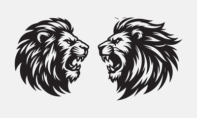 lion head vector