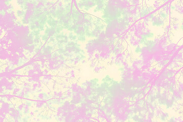 Soft Pastel Abstract Background with Tree Silhouette