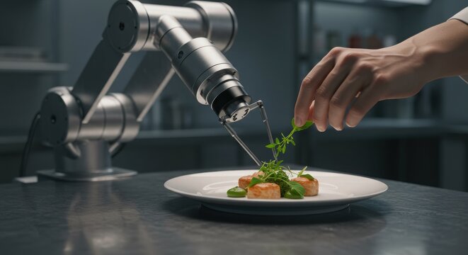 The Kitchen of Tomorrow - Collaboration Between Robot and Human Chef - Powered by Adobe