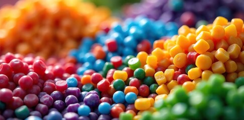 Colorful Recycled Plastic Pellets Ready for Housing Material Production Sustainable Building Solution