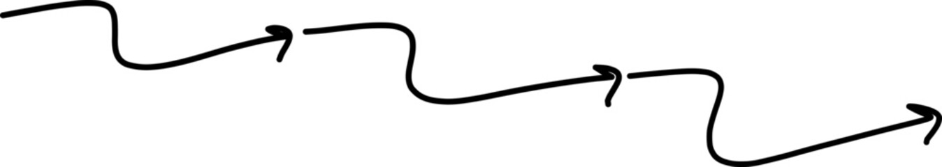 hand drawn arrows vector silhouette