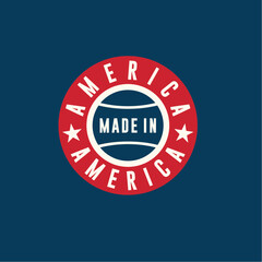 Made in USA Badge Label Design – American Product Emblem