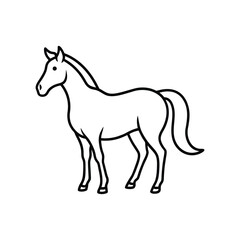 skittish horse line art