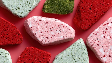 Abstract Red Triangle Design in Colorful Mixture for Graphic Resources