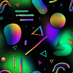 seamless bright, flat textures with holographic colors create modern visual appeal, perfect for backgrounds in digital designs or artistic projects. the smooth shapes enhance vibrant creativity