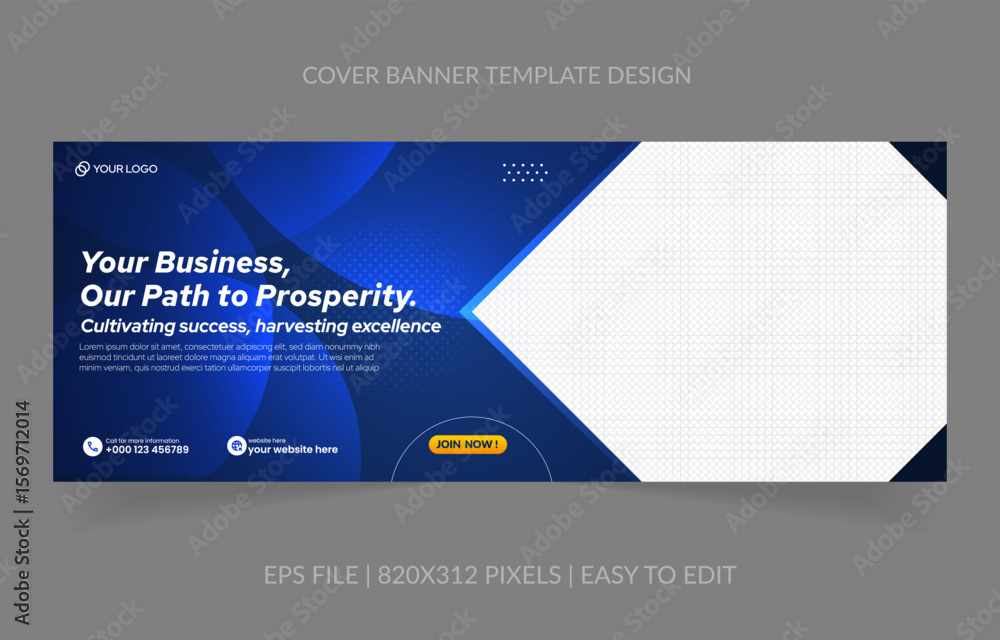 Aufkleber abstract background template business banner with image space replacement for social media and websi