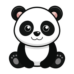 Naklejka premium Cute Cartoon Panda Vector Illustration