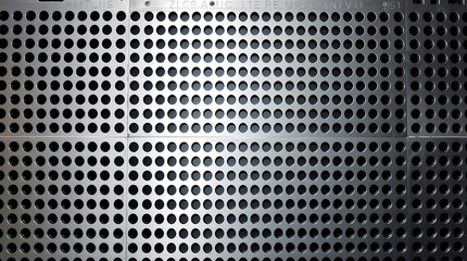 Geometric Metal Panel with Circular Perforations.
