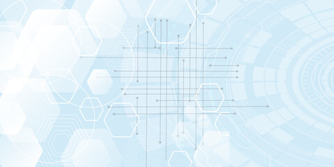Abstract hexagon background. Technology polygonal design. Digital futuristic minimalism. Vector illustration