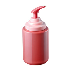 3d rendered glossy pink sauce bottle