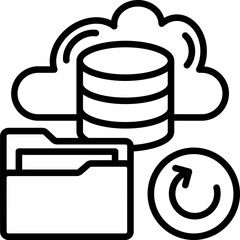 Data Backup line icon