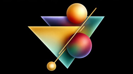 Futuristic design illustration of abstract geometric shapes digital art modern environment visual concept