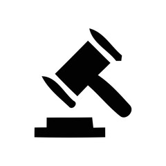 Minimalist Legal Gavel Icon for Law & Justice Graphics