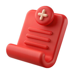 3d rendered medical document icon
