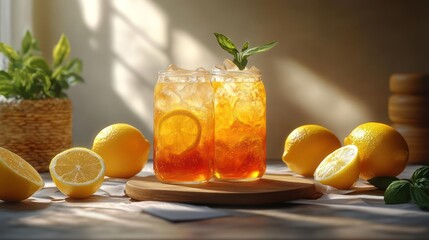 orange juice and lemon