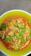 Stir Fried Angled Gourd with Eggs
