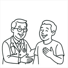 Fototapeta premium Doctor and patient happy. Doctor consulting with a patient