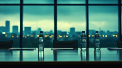 Cityscape view from meeting room