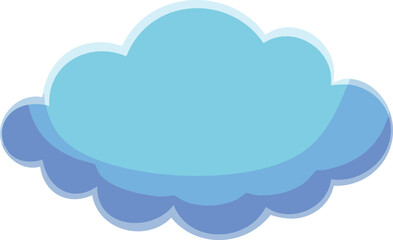 Obraz premium cloud Thought Bubble with Smooth Rounded Corners for Gentle Ideas