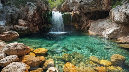 Naklejka premium waterfall in the park
