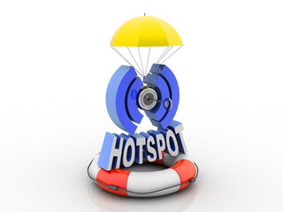 3d illustration WiFi symbol sign
