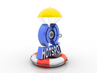 3d illustration WiFi symbol sign
