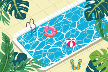  background of pool with tranquil turquoise ripples top view