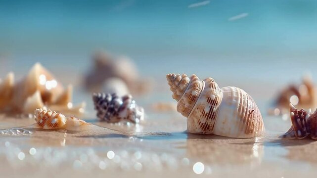 shells on the beach	
