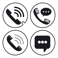 phone icon set , ai generator