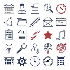 25 Clean & Professional Flat Vector Icons – Business and Interface Pack