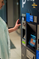 Contactless payment for parking place in shopping mall