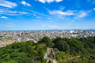 栃木県宇都宮市 宇都宮タワーから見る宇都宮市の街並み