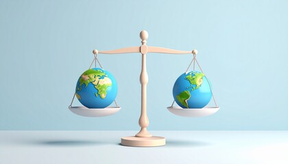 Balanced Earth and Justice Symbol