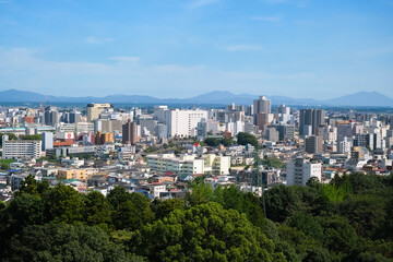 栃木県宇都宮市 宇都宮タワーから見る宇都宮市の街並み