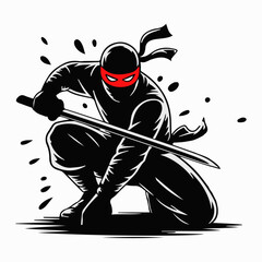  Ninja Samurai  silhouette