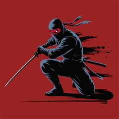  Ninja Samurai  silhouette