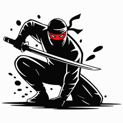  Ninja Samurai  silhouette
