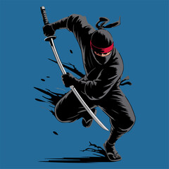  Ninja Samurai  silhouette