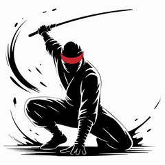  Ninja Samurai  silhouette