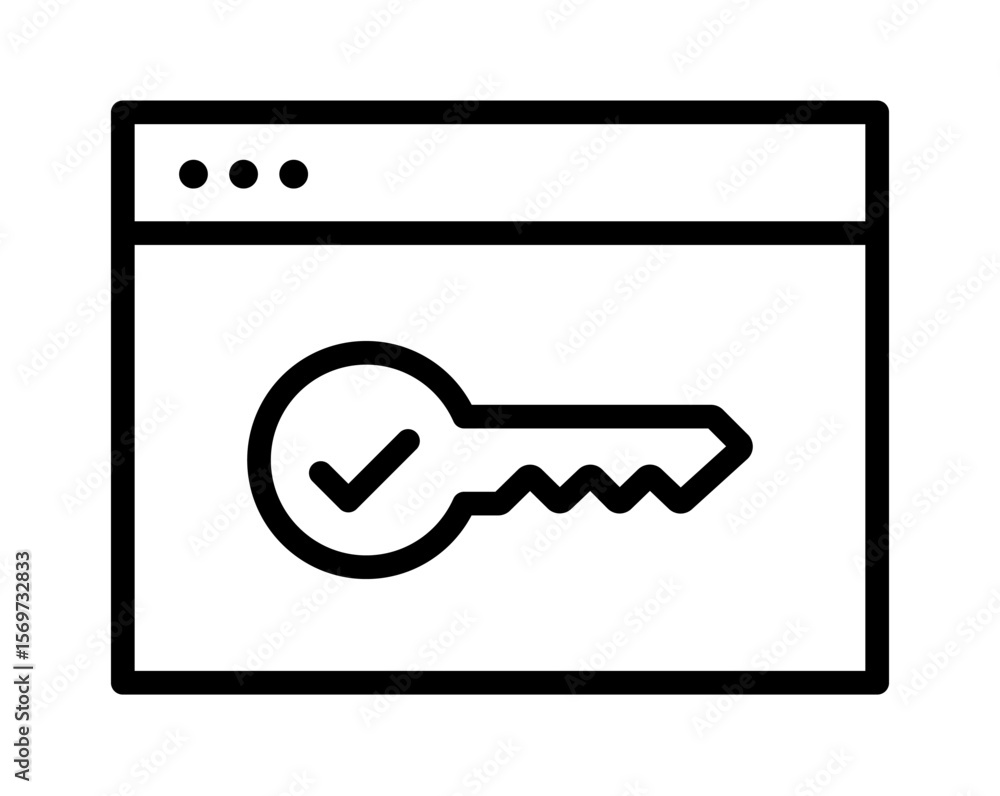 Aufkleber secure browsing icon. cybersecurity and data protection