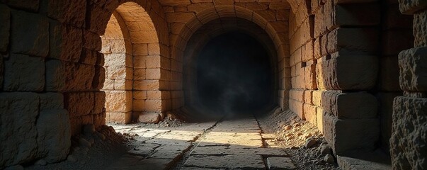 Mysterious Ancient Stone Chamber Dimly Lit Carvings Reveal Forgotten History